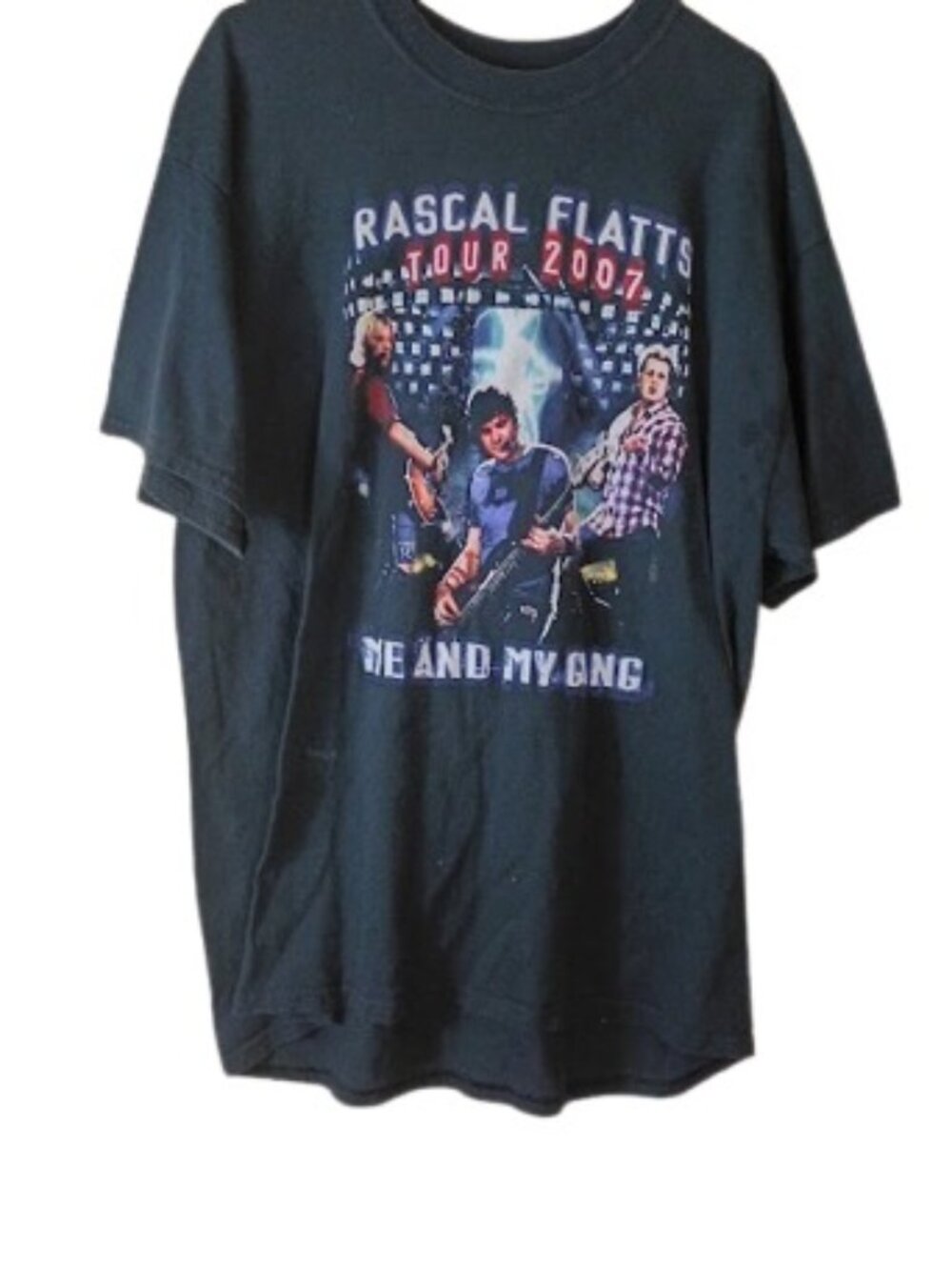 Rascal Flatts Mens Me and My Gang 2007 Tour Graphic T Shirt Tee Black 2X